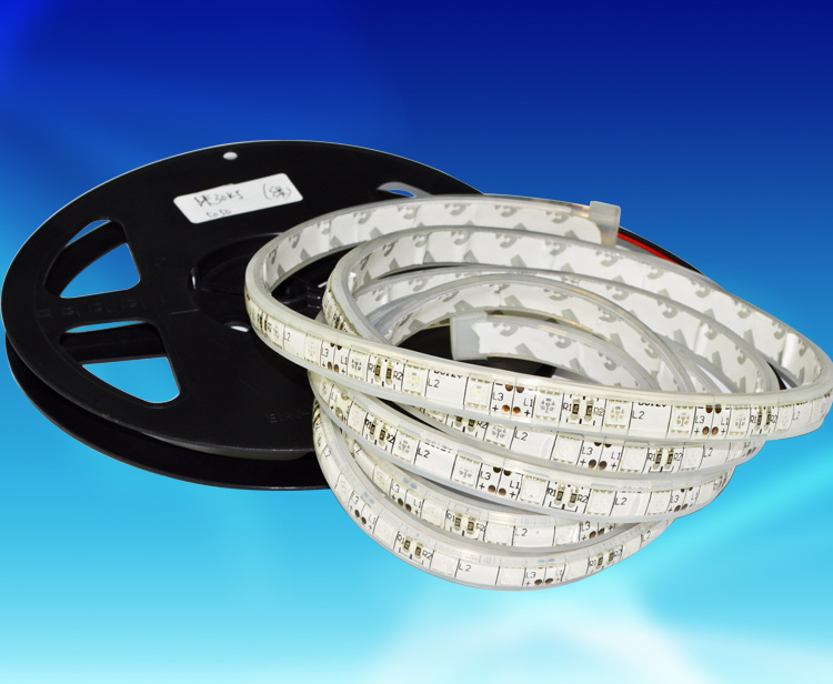 FPX312A, 60 pieces per meter of 5050 patch semi casing+drip waterproof soft light strip DC12V
