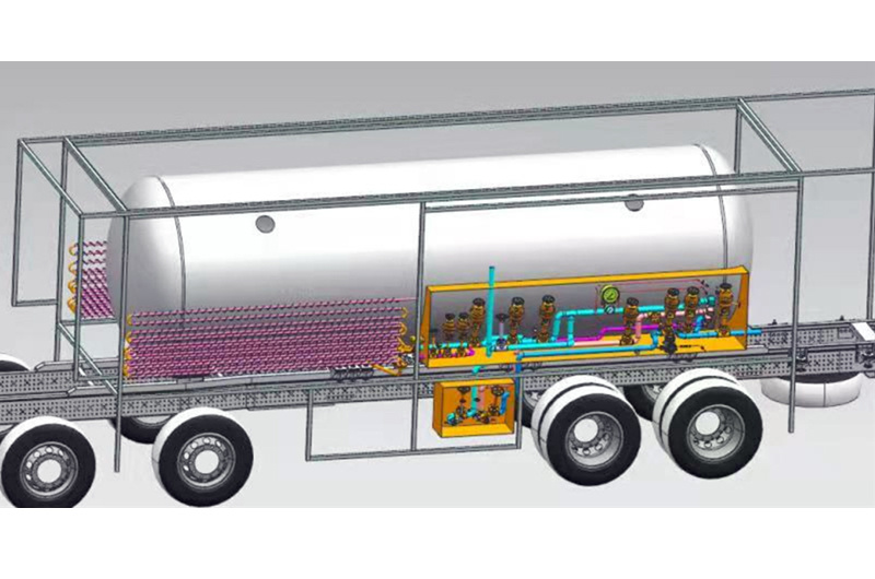 Liquid nitrogen foam fire truck