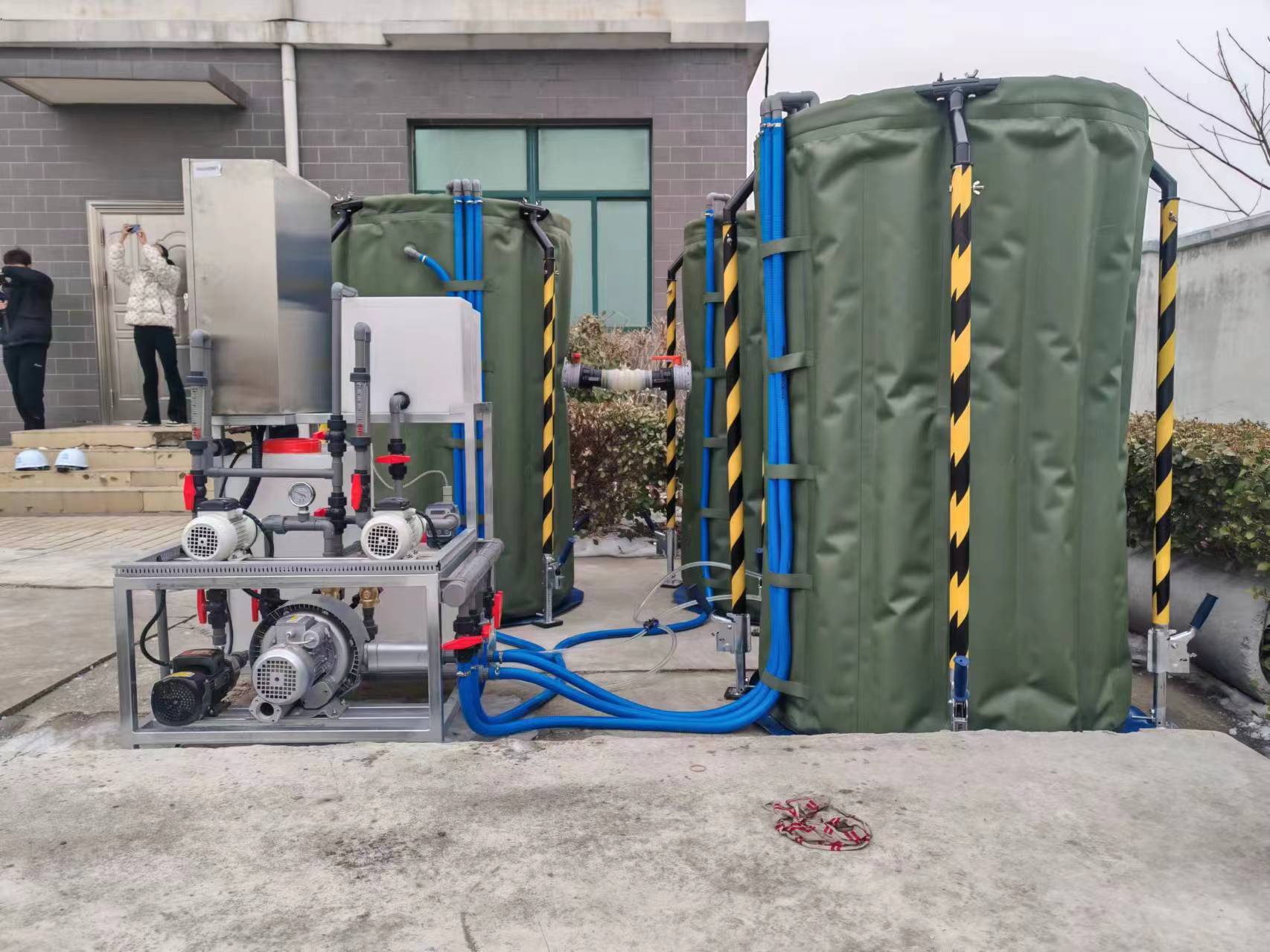 Decentralized urban water reuse and reclaimed water equipment - flexible tank