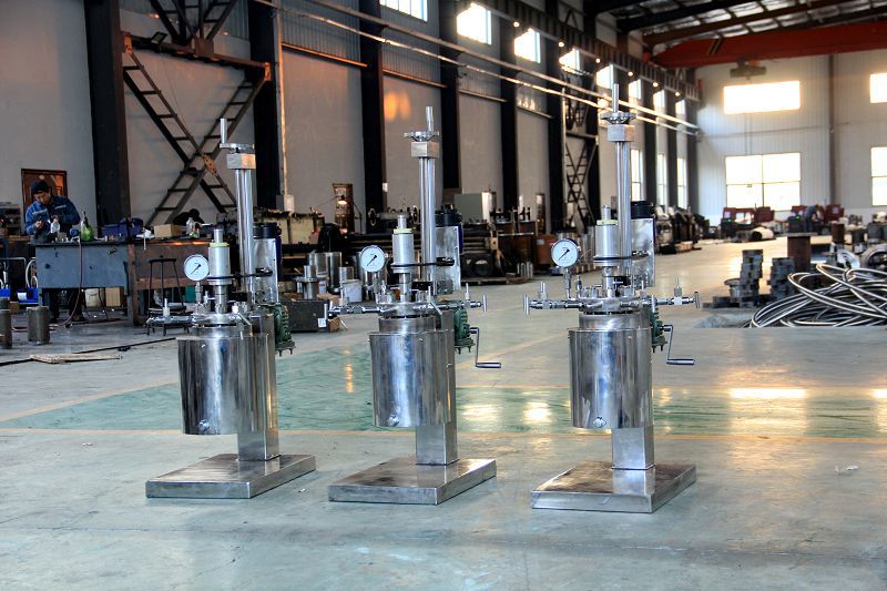 Manual lifting and rotate laboratory pressure reactor