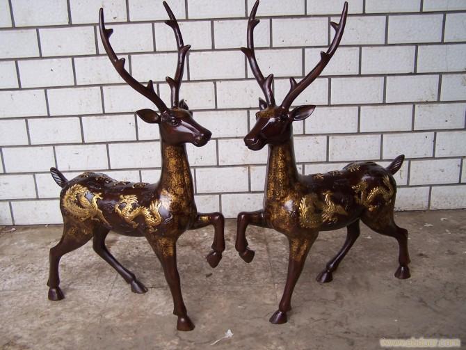 动物雕塑梅花鹿铜雕