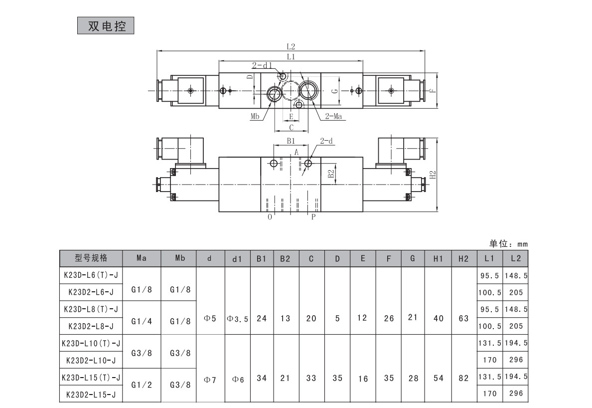 K23D-L 系列二位三通電磁換向閥