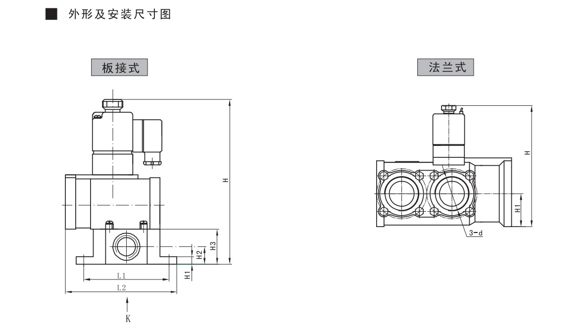 K23JD 系列二位三通電控截止閥