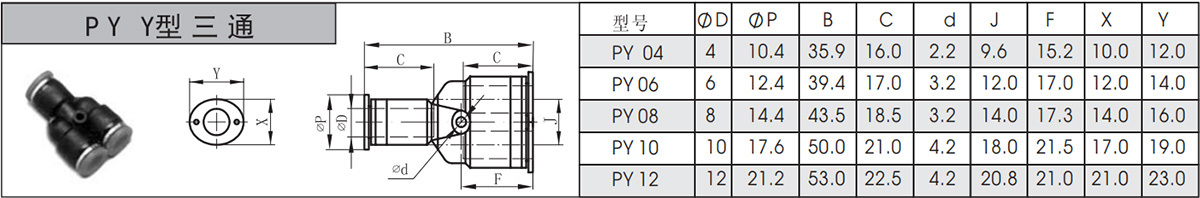 PY Y型三通