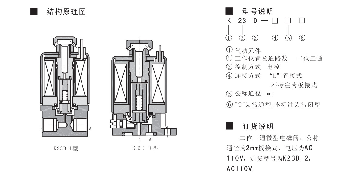 K23D 系列二位三通電磁閥