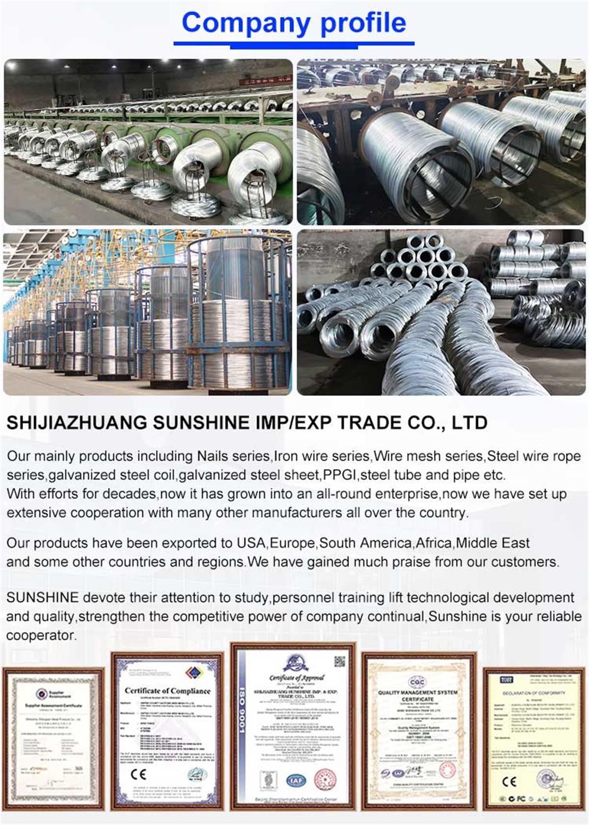 Wholesale Galvanized Wire Factory 3.5MM Zinc Coated Hot Dipped Galvanized  Steel Wire Manufacturer and Supplier