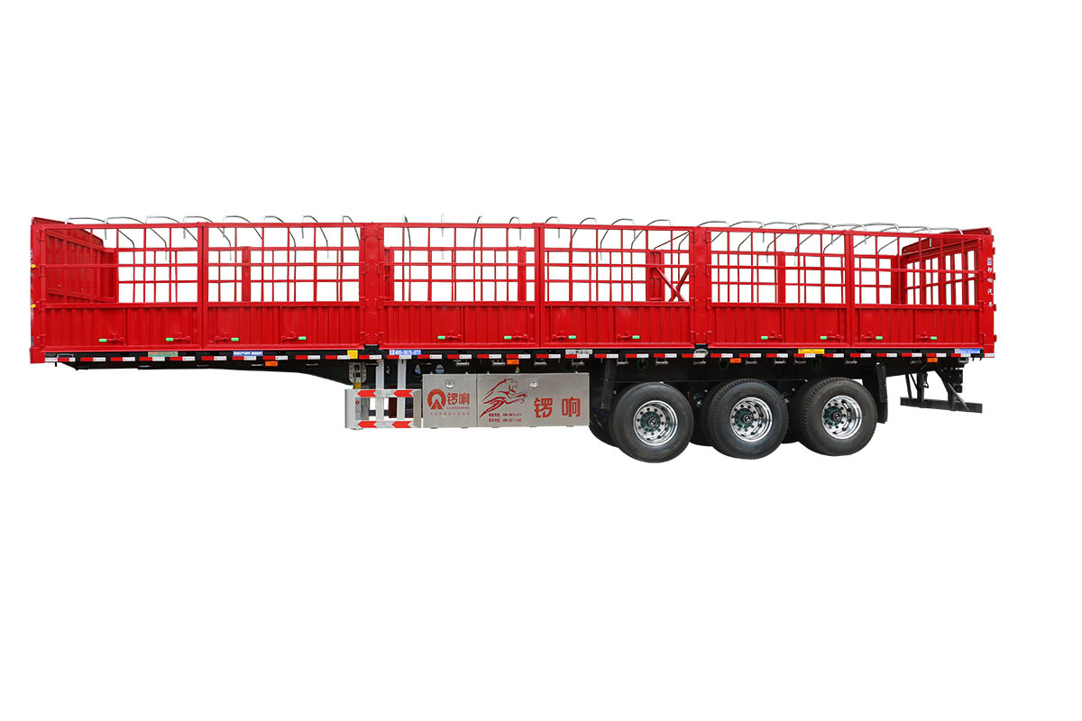 New national standard warehouse grille type semi-trailer (straight beam)