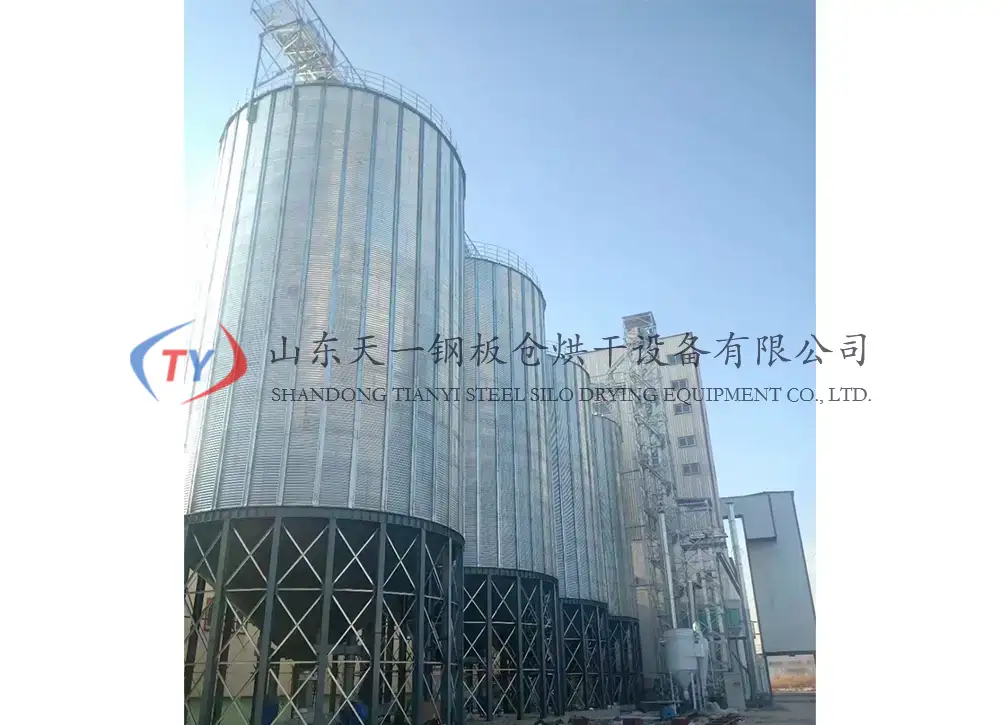 1000t galvanized external column silo