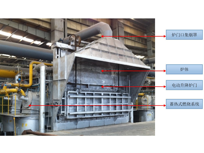 15t rectangular regenerative aluminum melting furnace