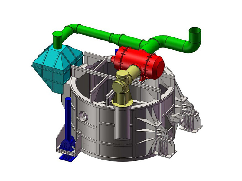 10T hydraulic tilting aluminum holding furnace