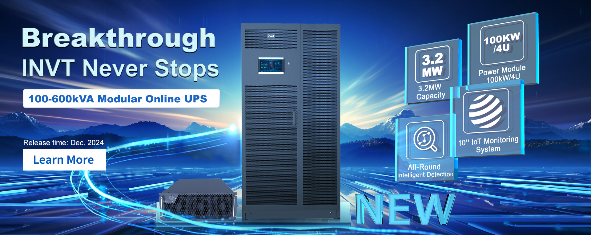 New product- INVT 100-600kVA Modular Online UPS