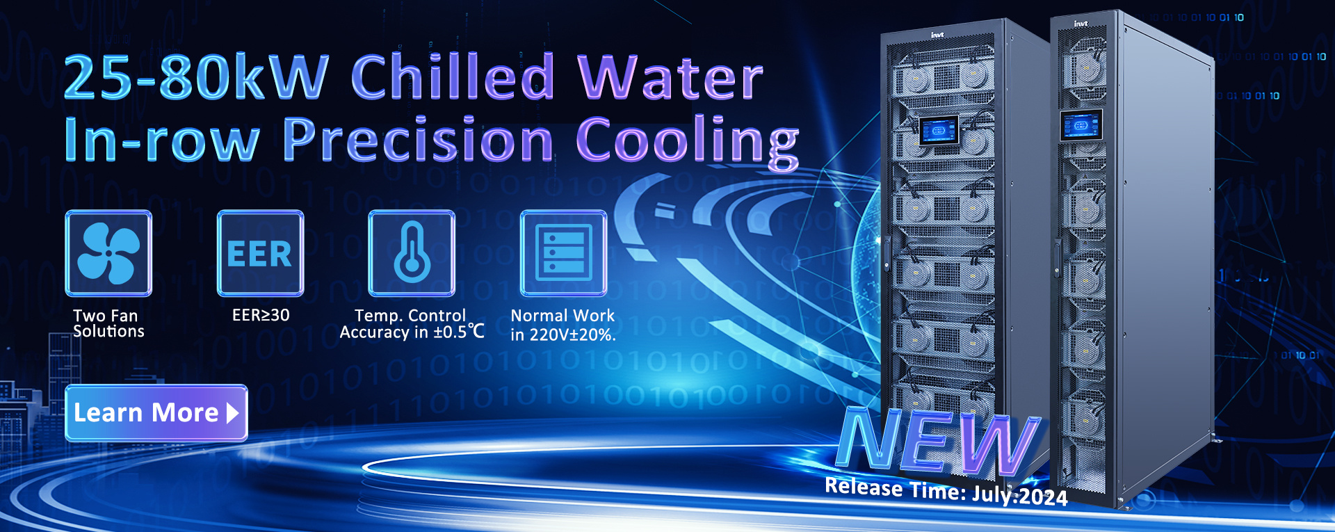 25-80kW Chilled Water In-row Precision Cooling