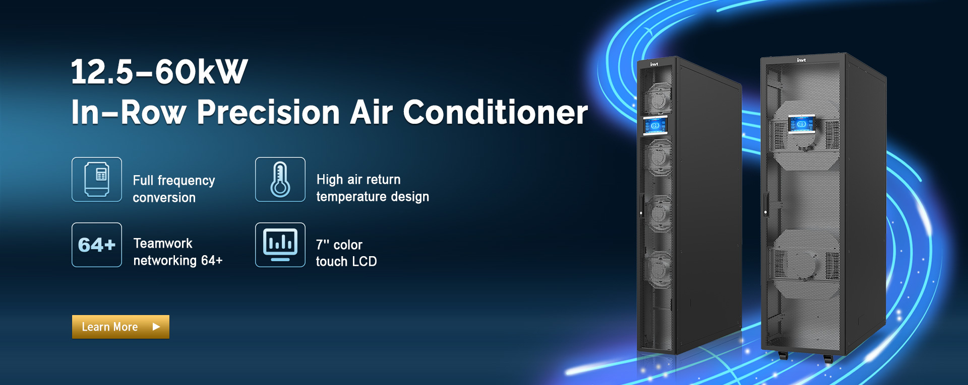 VCR Series 12.5-60kW In-row Precision Air Conditioner-INVT Power