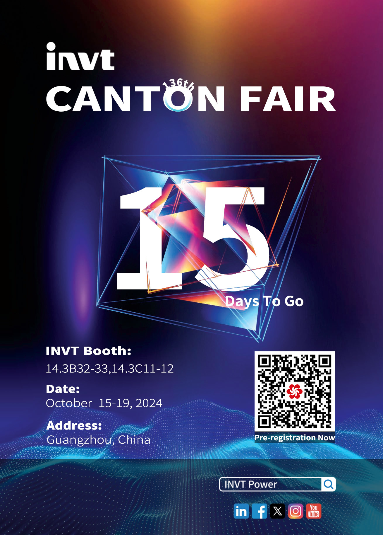 INVT Hopes to See You at 136th Canton Fair in 15 Days