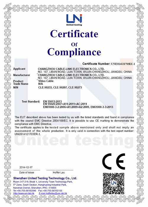 CE Certification CE Certification