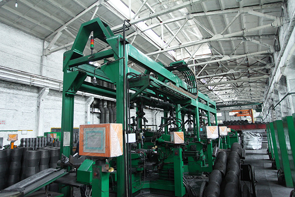 Graphite electrode conical connector production line