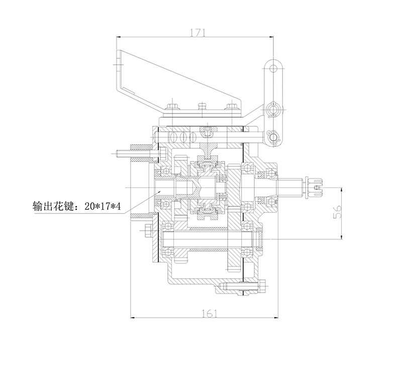 后置同軸兩檔變速器