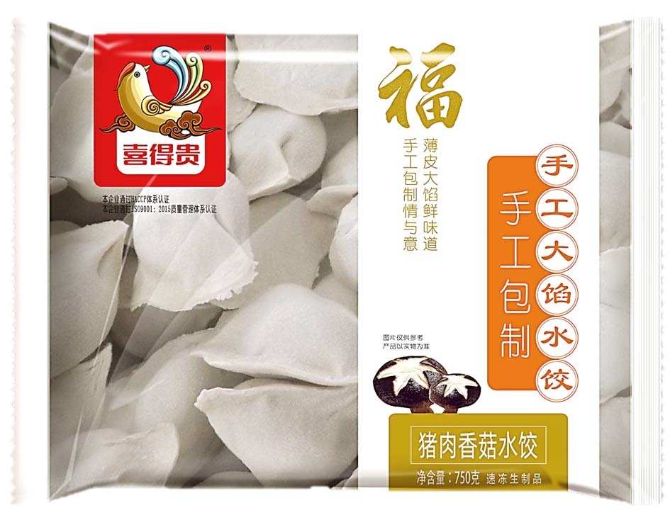金福750克猪肉香菇水饺