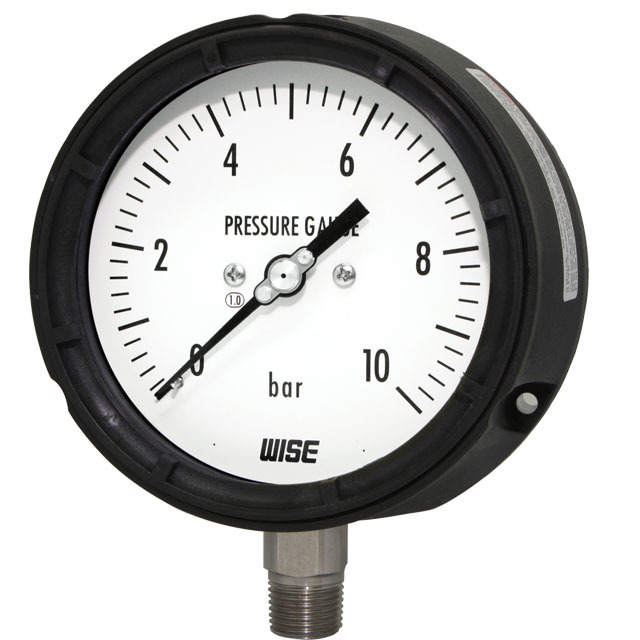 Safety pattern type pressure gauge Solid-front and turret style thermoplastic case_P359 series