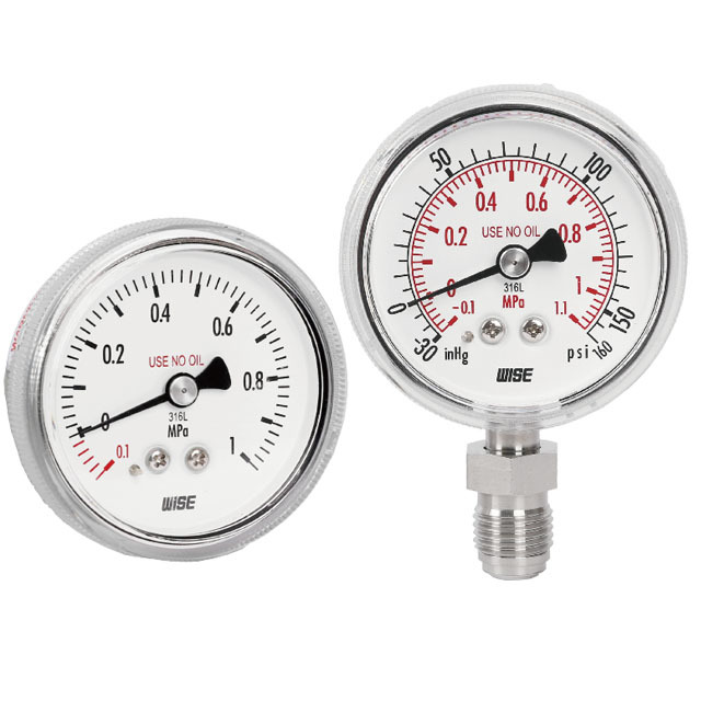 Ultra high purity pressure gauge (EP grade)_P820 series (316L type double melt)