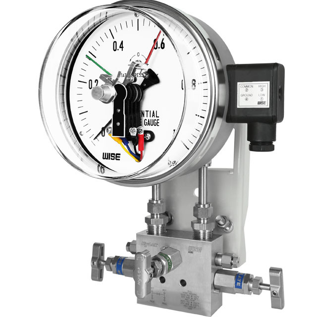 Differential pressure gauge with inductive contact type_P690 series