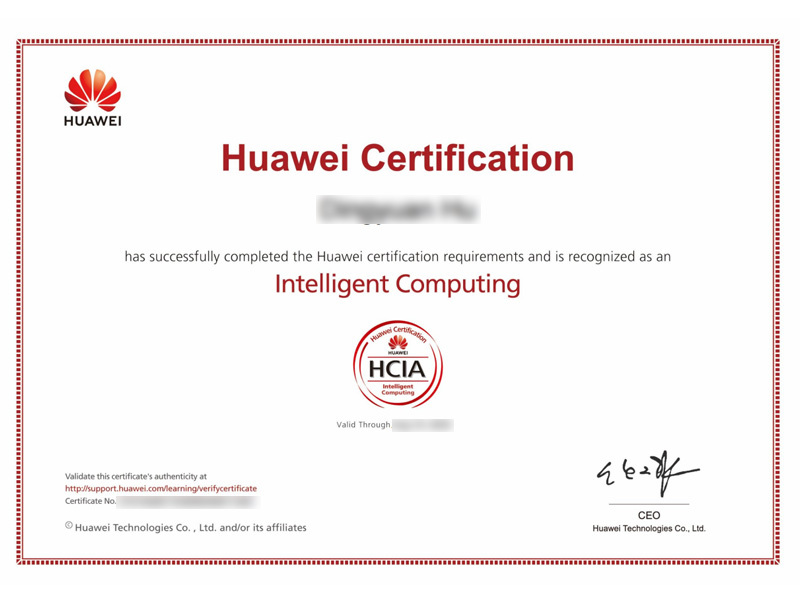 HCIA-Intelligent Computing-2023.8.18-胡丁元