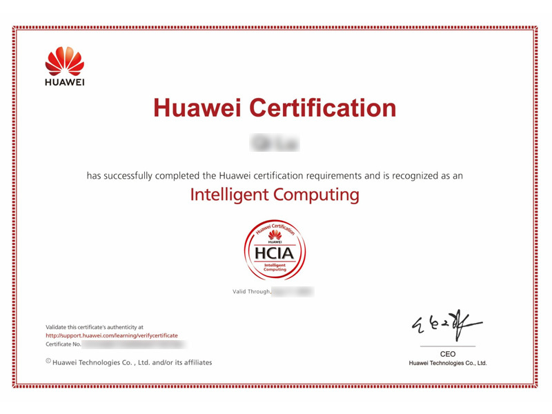 HCIA-Intelligent Computing-2023.8.17-盧琪