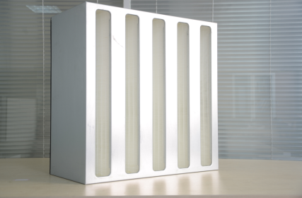 V-type large air volume air filter without partition