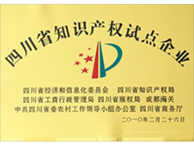 四川省知識產(chǎn)權(quán)試點企業(yè)