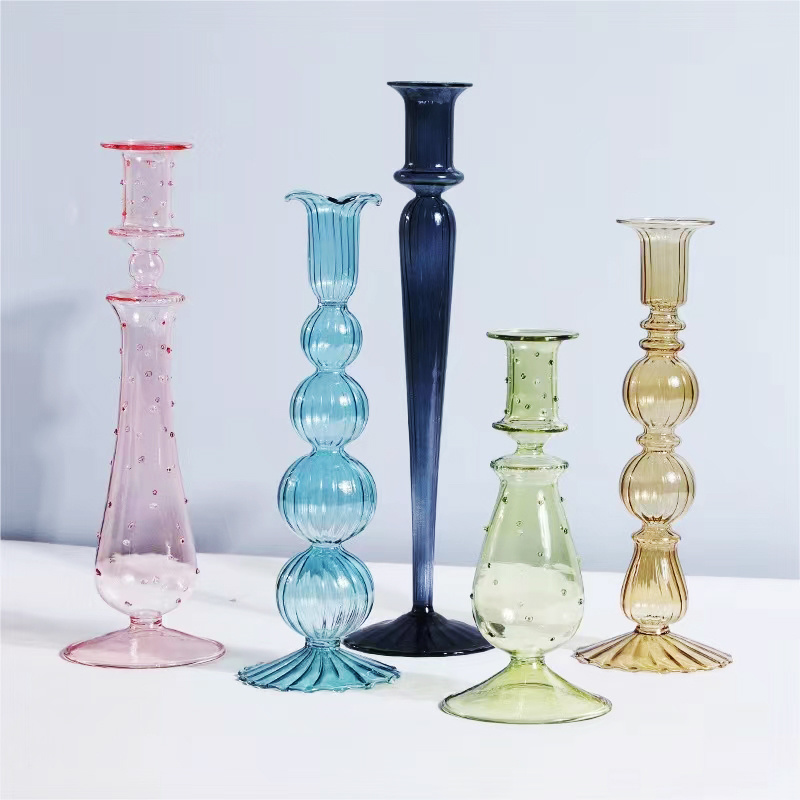 Simple Glass Exquisite Candlestick