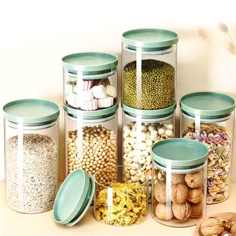 Airtight Dry Herb Spice Glass Jar