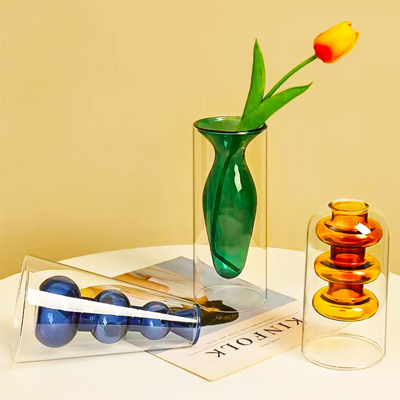 Double Wall Glass Vase