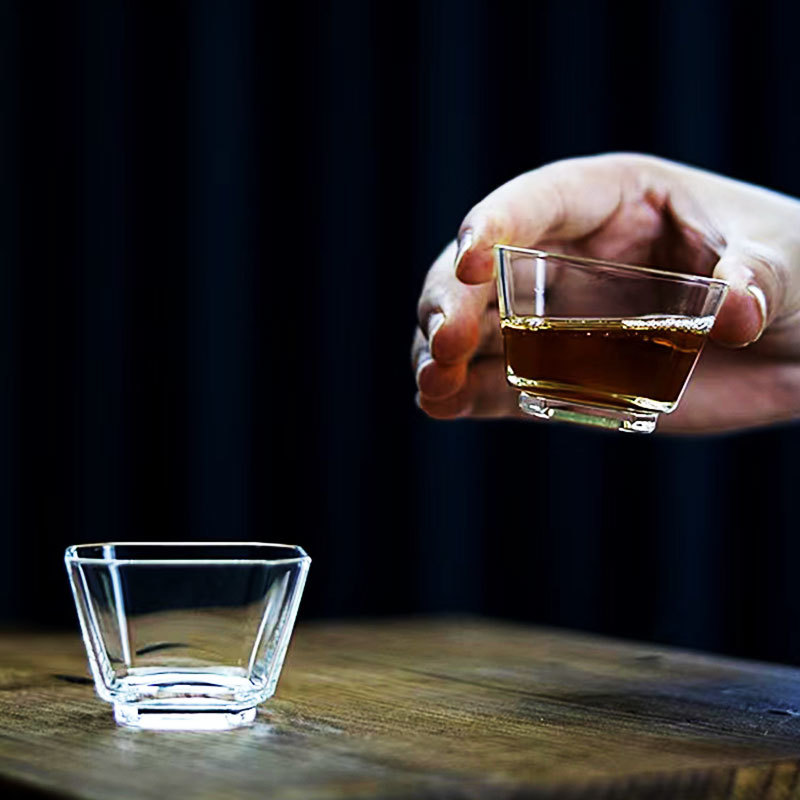 Square Glass Tea Cup