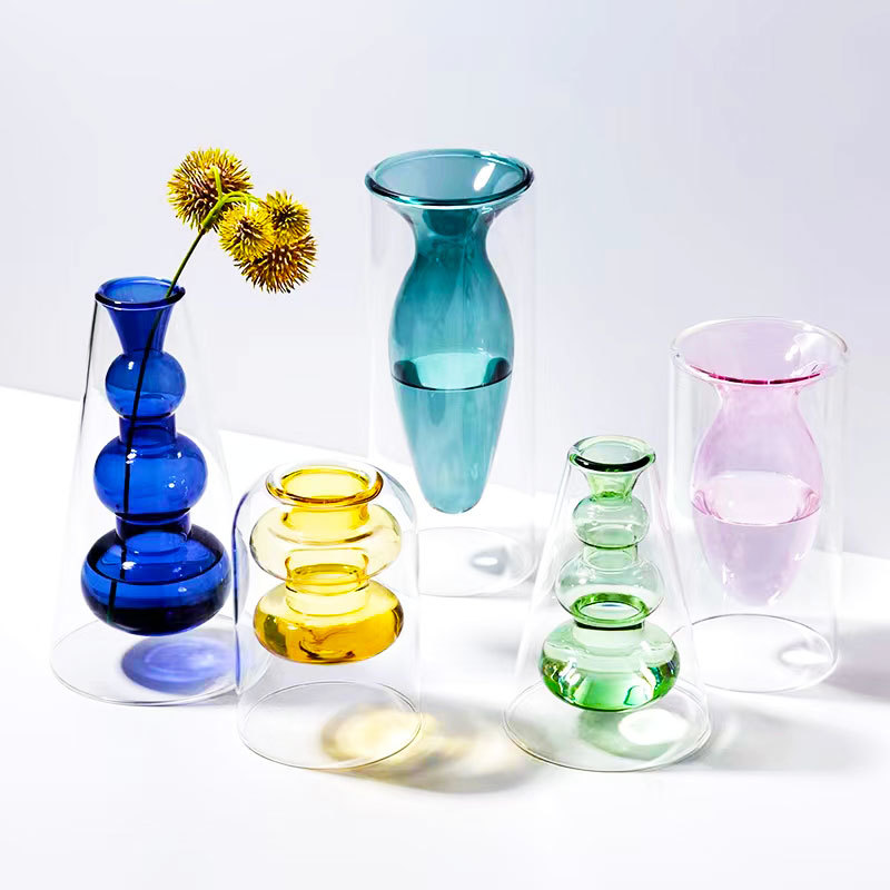 双层玻璃花瓶