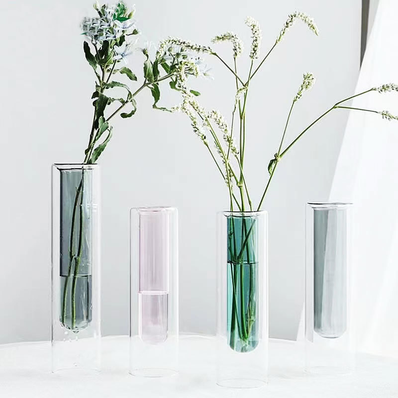 双层玻璃花瓶