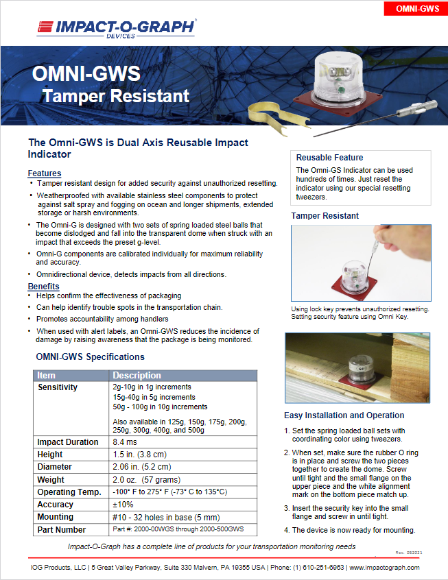 IOG Omni-GWS Tamper Resistant