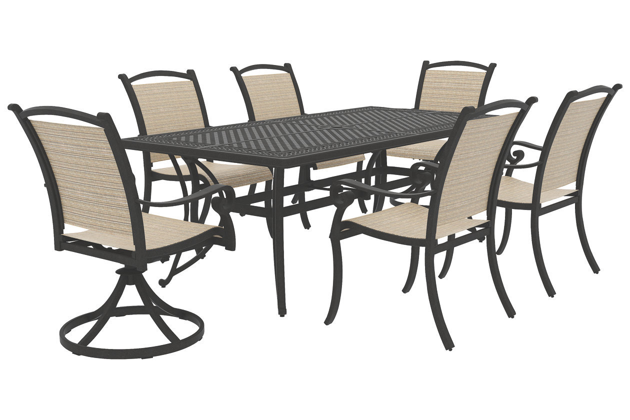 033-645 Retangular dining table set with 031 fabric chair