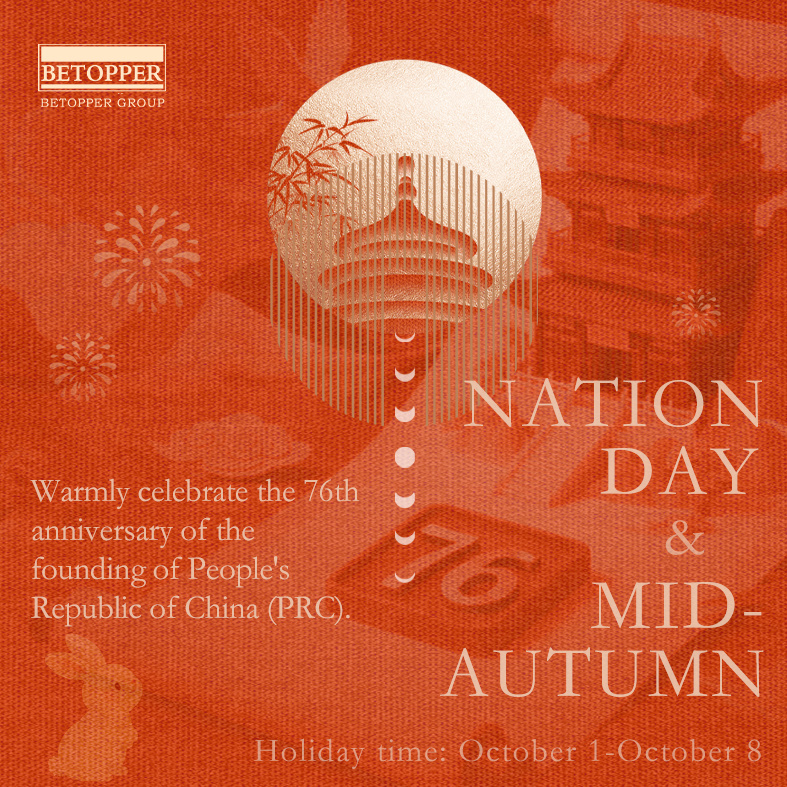 Xiamen Betopper Group Co., Ltd. Mid-Autumn National Day Holiday Notice