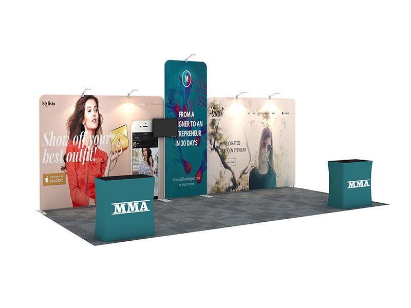 10x20ft Custom Trade Show Booth 3x6-10