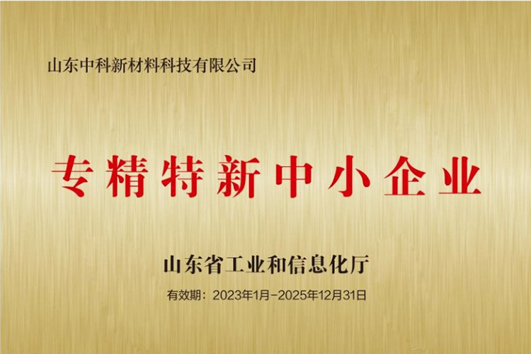 山東省工業(yè)和信息化廳頒發(fā)專精特新中小企業(yè)獎(jiǎng)牌