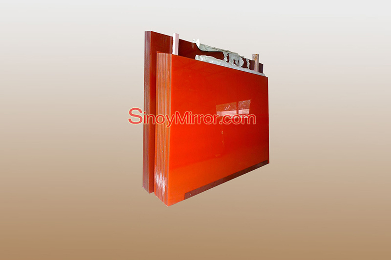 3020 China RedTraffic red back painted glass
