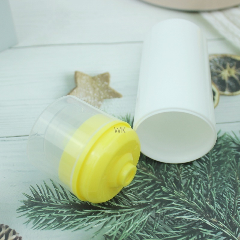 30ml 50ml 100ml plastic yellow vacuum frost free pump bottle