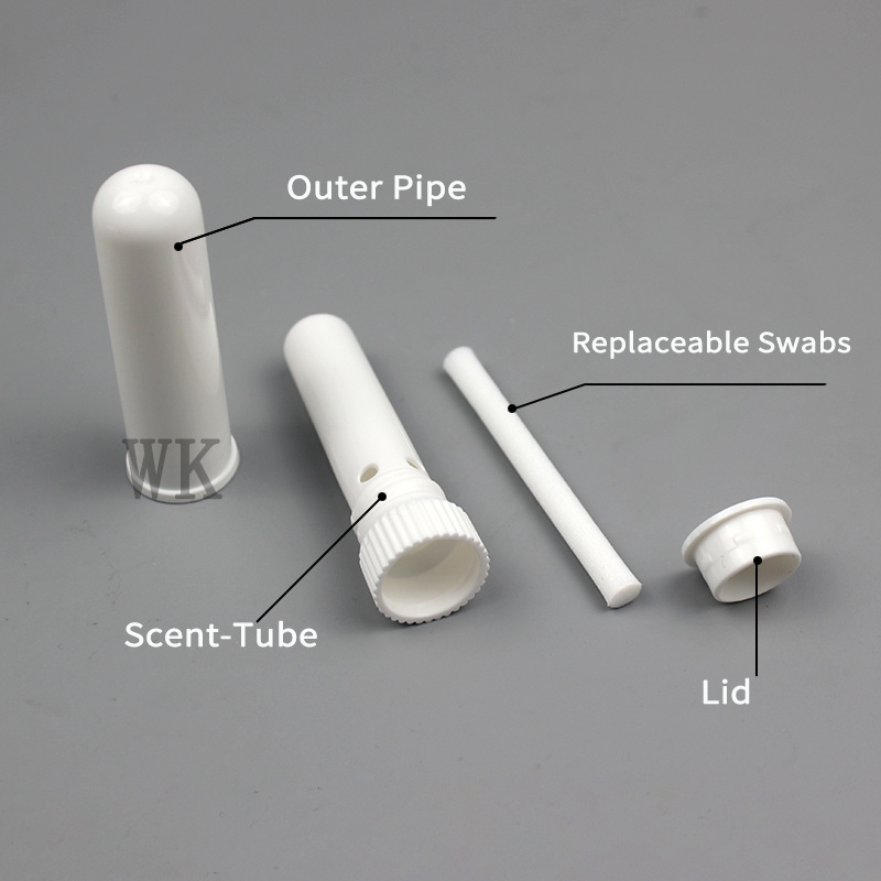 Empty 2ml Plastic Aromatherapy Tubes Inhaler Sticks Blank Nasal Inhalers Packaging Bottle