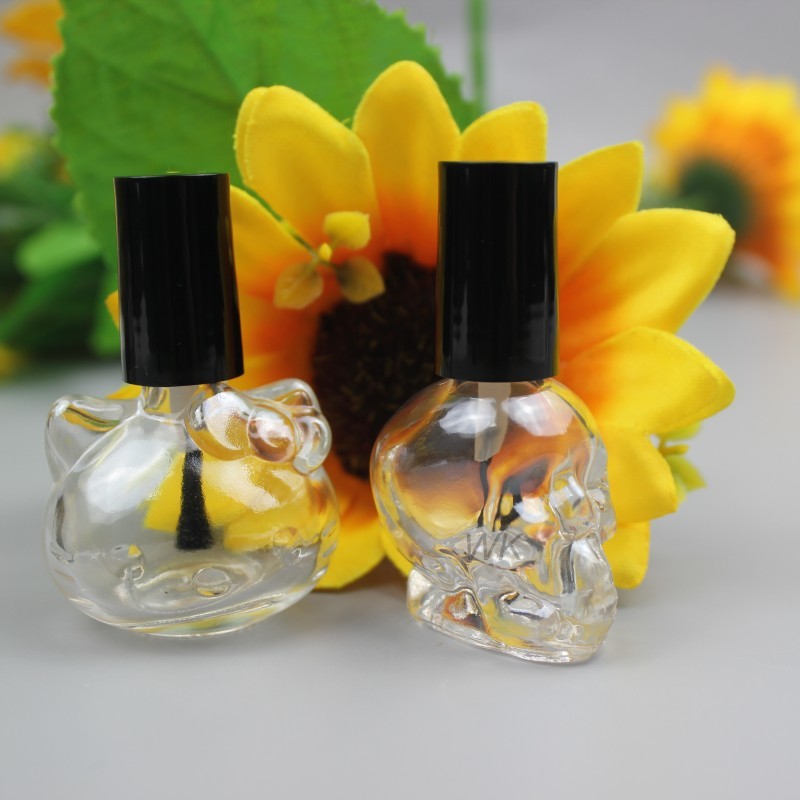 5ml6ml7ml8ml nail polish bottle with unique shape glass bottle with brush cap