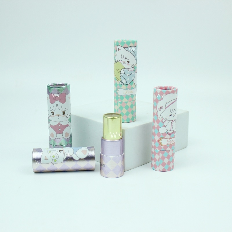 Kraft paper twisted paper board lipstick tube empty cylinder packaging paper tube cosmetic lipstick lipstick