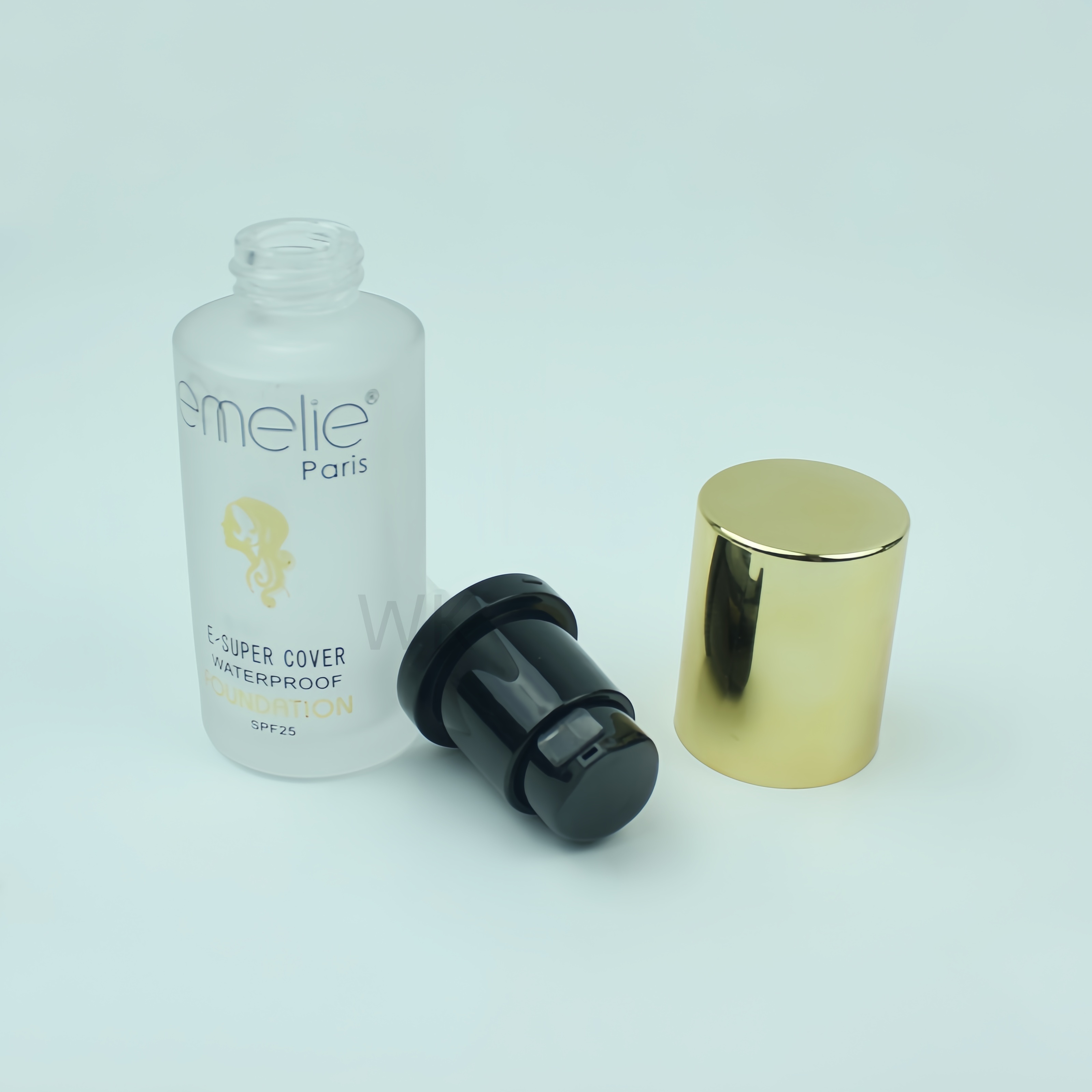 Factory wholesale frosted glass lotion bottle Customizable LOGO travel press lotion pump