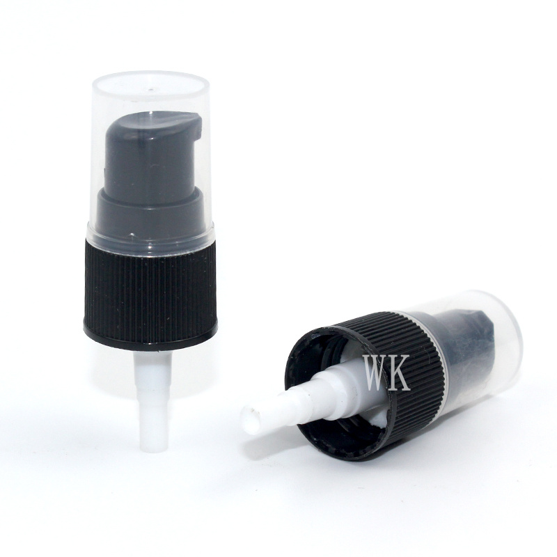 20/410 essential oil cosmetic dispenser pump black plastic treatment pump lotion pump for glass bottle