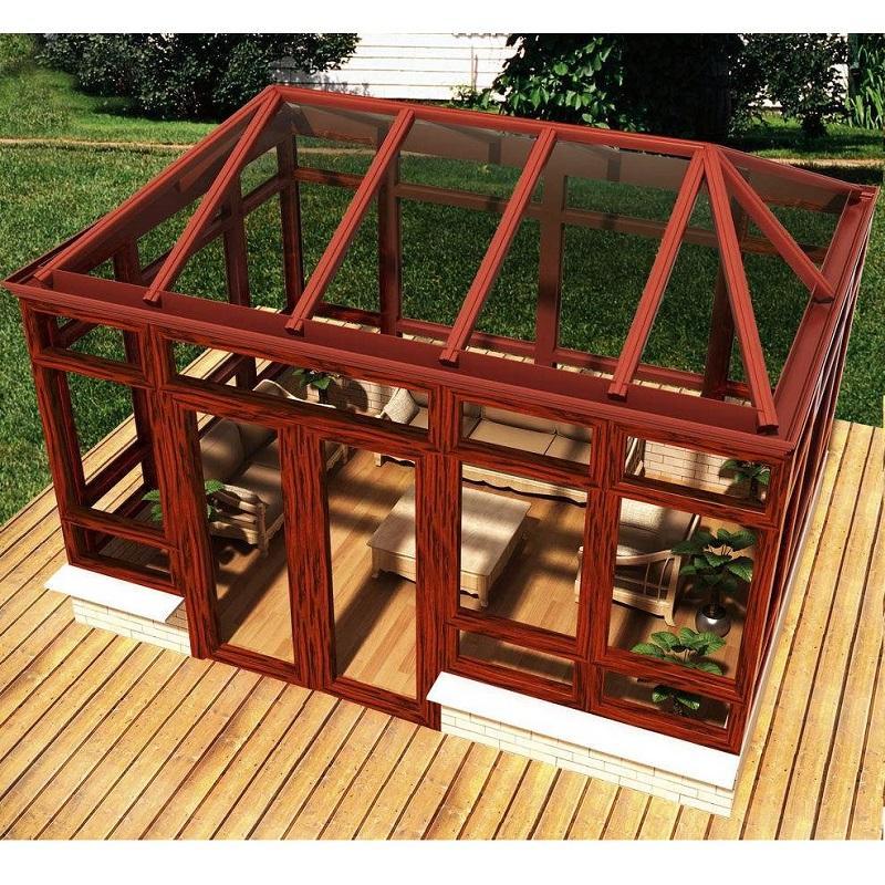 ZONRON design Professional Custom Gazebo Outdoor Garden Waterproof Glass Arches Pergola Sunrooms Glass House