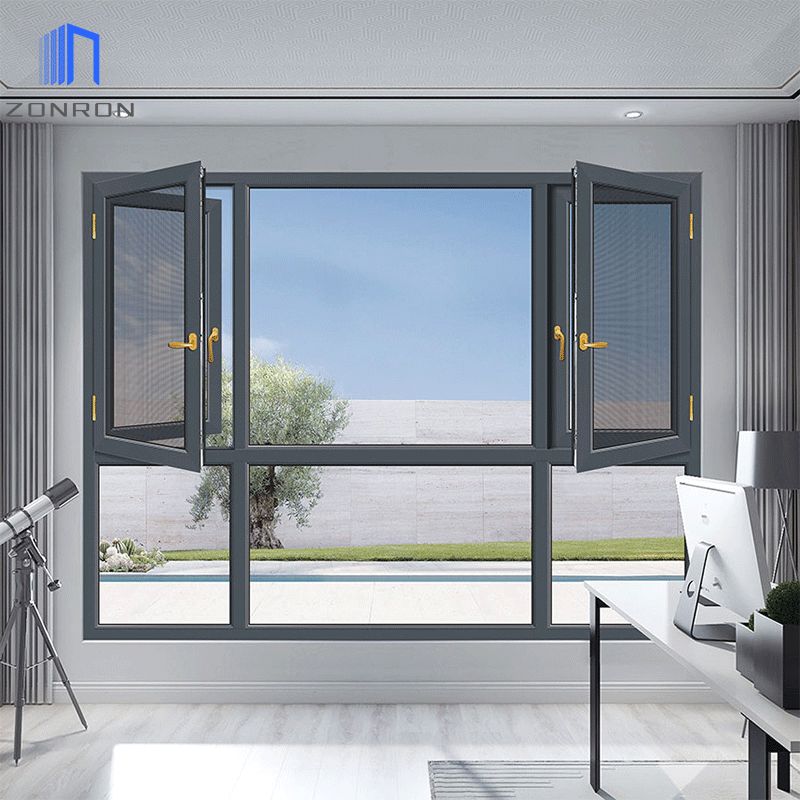 Zonron New Arrivals Energy Efficient Aluminum Frame With Cheap Price Casement Smoothly Glass Window