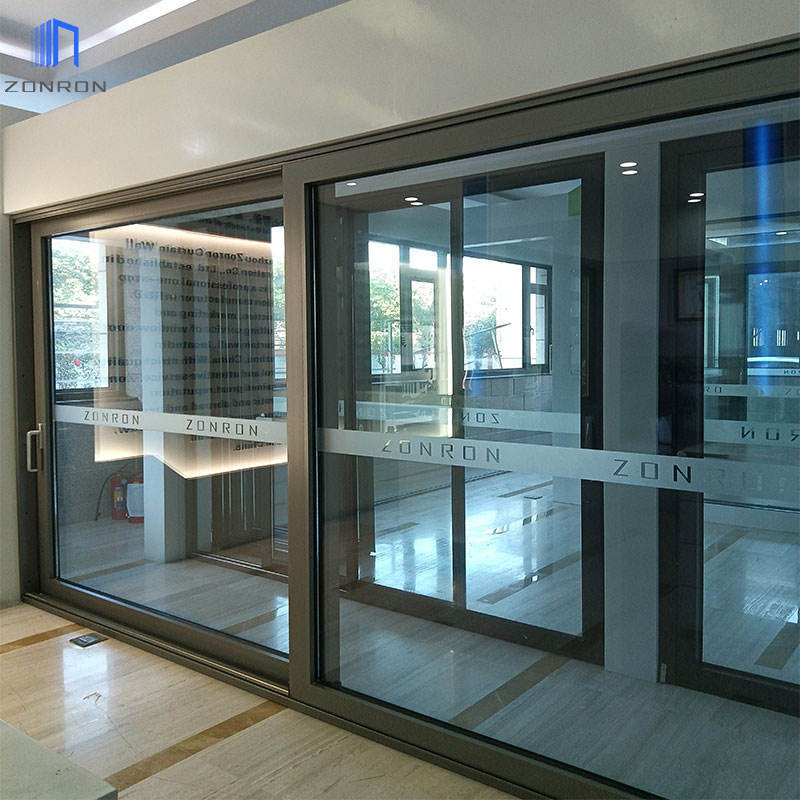 Zonron Wholesale Aluminum Double glass Sliding 2 Track Interior exterior Doors